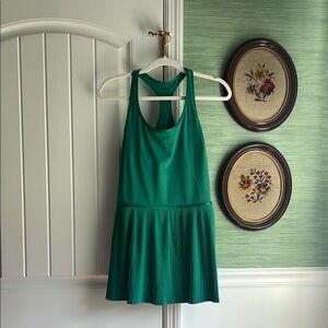 Green Pleated Tennis Dress